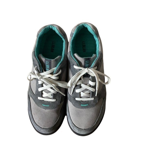 LL BEAN Women's Suede Leather Oxford Hiking Trail Gray Shoes Size 8M 296… - Picture 2 of 7